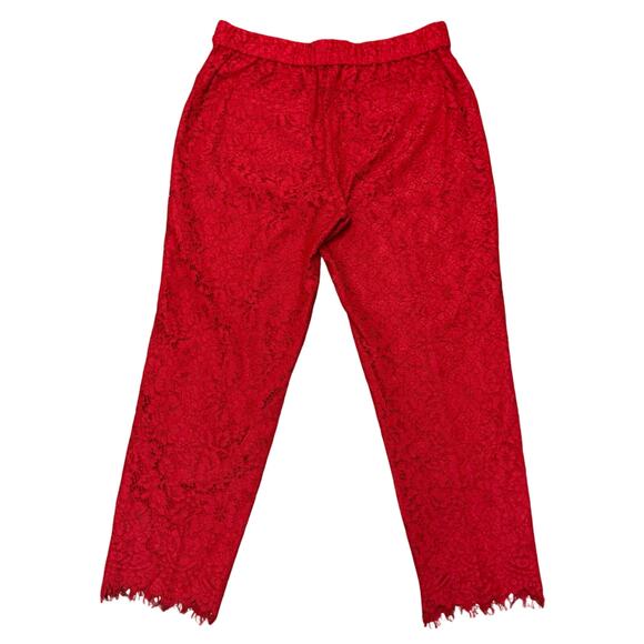 J.Crew Easy Pant in Lace Red Women’s Size 8 Cropped - Picture 3 of 6